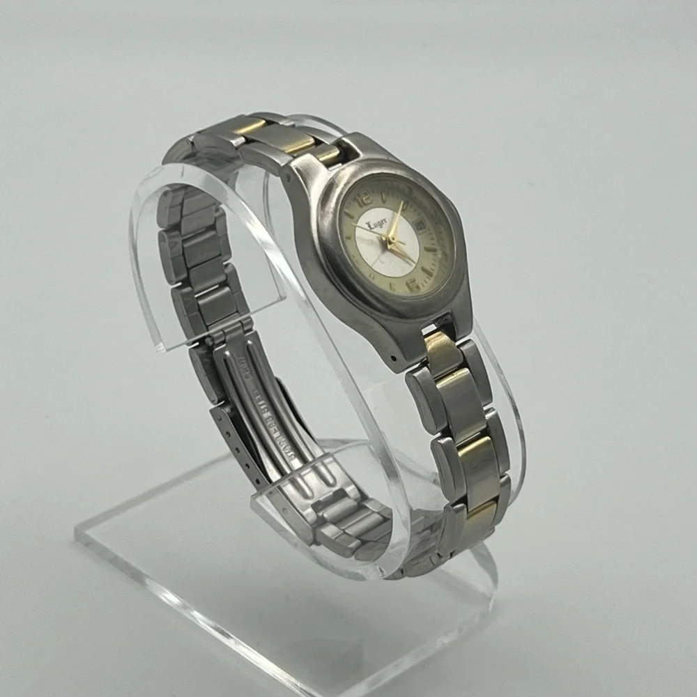 Luger Swiss Made Silver and Gold Ladies Watch Working
